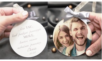 Labai asmeniška ir jauki dovanos idėja su nuotrauka.