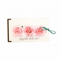 Vokelis 17 cm "Nuoširdūs sveikinimai. 3 rožės" Vokelis 17 cm "Nuoširdūs sveikinimai. 3 rožės"