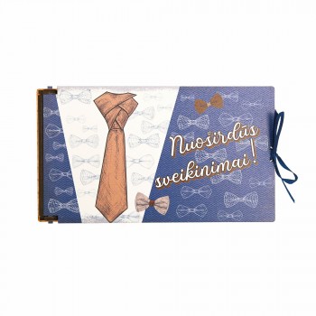 Vokelis 17 cm "Nuoširdūs sveikinimai. Kaklaraištis" Vokelis 17 cm "Nuoširdūs sveikinimai. Kaklaraištis"