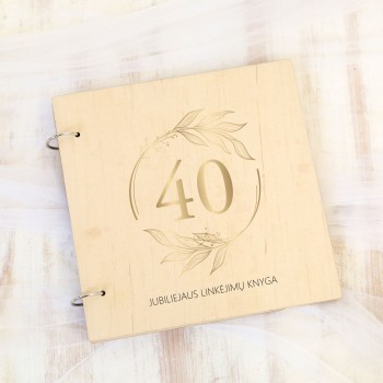 Linkėjimų knyga su anketa GOLD Linkėjimų knyga su anketa GOLD