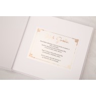 Linkėjimų kortelė vestuvių svečiams, Gold