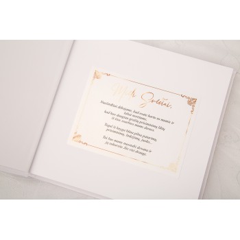 Linkėjimų kortelė vestuvių svečiams, Gold