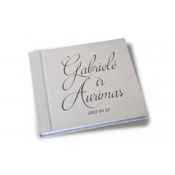 Linkėjimų knyga 25x22cm su spauda lape Linkėjimų knyga 25x22cm su spauda lape