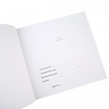 Linkėjimų knyga 25x22cm su spauda lape