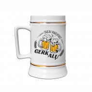 Bokalas su užrašu, Saugok Vandenynus Gerk Alų