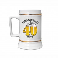 Bokalas gimtadienio proga su užrašu, Alaus Gurmanas jau 40 metų