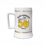 Bokalas gimtadienio proga su užrašu, Alaus Gurmanas jau 50 metų