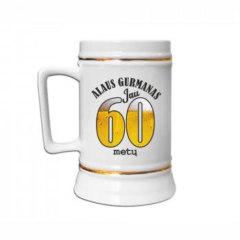 Bokalas Gimtadienio Proga Su Metais ir Užrašu, Alaus Gurmanas