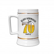 Bokalas gimtadienio proga su užrašu, Alaus Gurmanas jau 70 metų