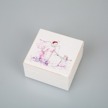 Dėžutė dantukams, sruogelei "Glėbyje. Su angelu ir mergaite"