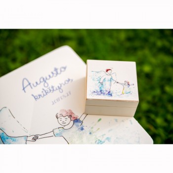 Dėžutė dantukams, sruogelei "Glėbyje. Su angelu"