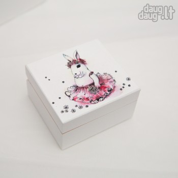 Dėžutė dantukams, sruogelei "Zuikutė"