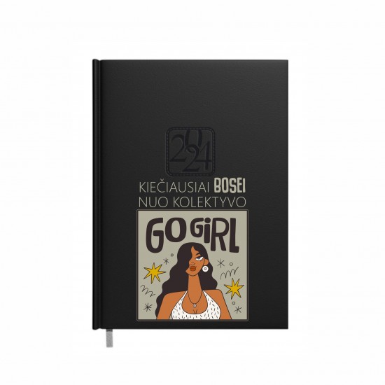 Darbo knyga BOSEI 2026 su užrašu, Kiečiausia Bosė Go Girl