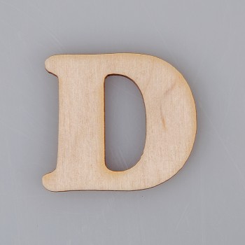 2 cm medinė raidė "D" 2 cm medinė raidė "D"