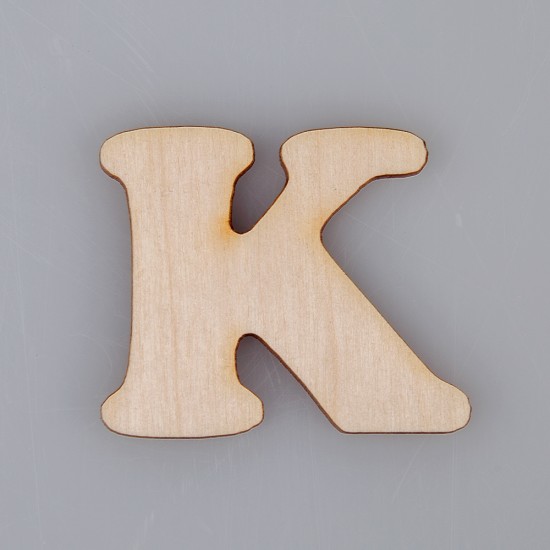 4 cm medinė raidė "K"