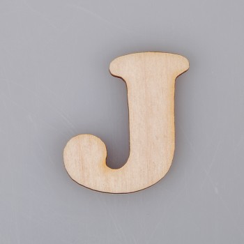 4 cm medinė raidė "J" 4 cm medinė raidė "J"