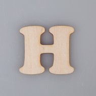 2 cm medinė raidė "H"