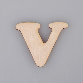 4 cm medinė raidė "V" 4 cm medinė raidė "V"
