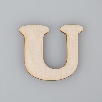 4 cm medinė raidė "U" 4 cm medinė raidė "U"