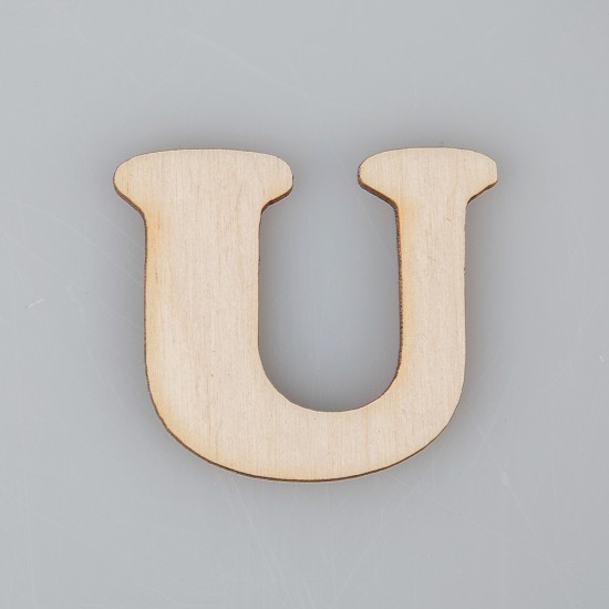 4 cm medinė raidė "U"