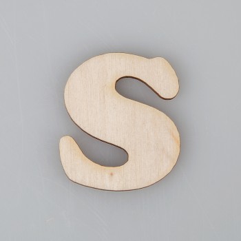 4 cm medinė raidė "S" 4 cm medinė raidė "S"