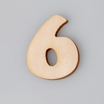 Skaičius "6". 4 cm