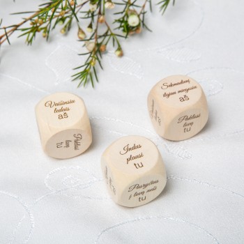 Medinis kauliukas su užduotimis Tau ir Man