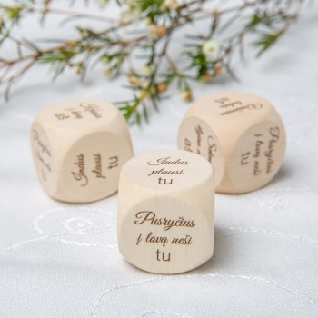 Medinis kauliukas su užduotimis Tau ir Man