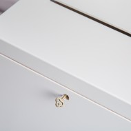 Dėžutė Vokams (30x20x23 cm), medinė su rakinama spynele