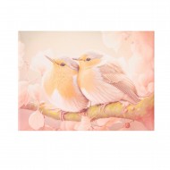 Paveikslas ant drobės "Du paukštukai", 25x18 cm Paveikslas ant drobės "Du paukštukai", 25x18 cm