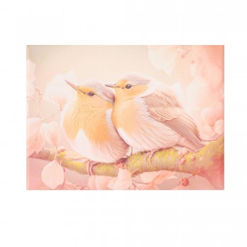 Paveikslas ant drobės "Du paukštukai", 25x18 cm Paveikslas ant drobės "Du paukštukai", 25x18 cm