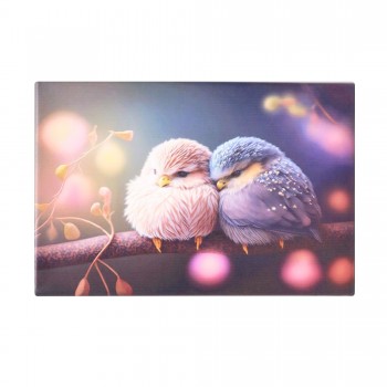 Paveikslas ant drobės "Du paukščiukai", 30x20 cm Paveikslas ant drobės "Du paukščiukai", 30x20 cm