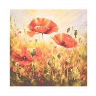 Paveikslas Ant Drobės 30x30 cm, Aguonų Pieva Paveikslas Ant Drobės 30x30 cm, Aguonų Pieva