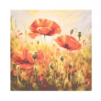 Paveikslas Ant Drobės 30x30 cm, Aguonų Pieva Paveikslas Ant Drobės 30x30 cm, Aguonų Pieva