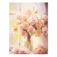 Paveikslas ant drobės "Natiurmortas su gėlėmis", 30x40 cm