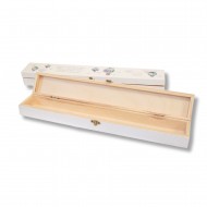 Krikšto žvakei dėžutė su oro balionais ir užrašu