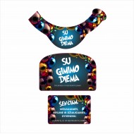 Lipni etiketė gimtadieniui su užrašu, Su Gimimo Diena