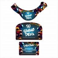 Lipni etiketė gimtadieniui su užrašu, Su Gimimo Diena