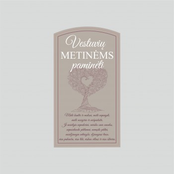 Lipni etiketė "Metinėms paminėti"