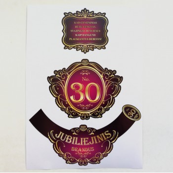 Lipni etiketė "Jubiliejinė" 30-40 Lipni etiketė "Jubiliejinė" 30-40