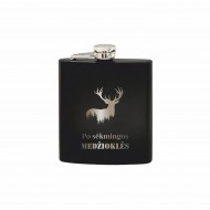 Gertuvėlė Fleškutė su užrašu, Po Sėkmingos Medžioklės, 200 ml. Juoda