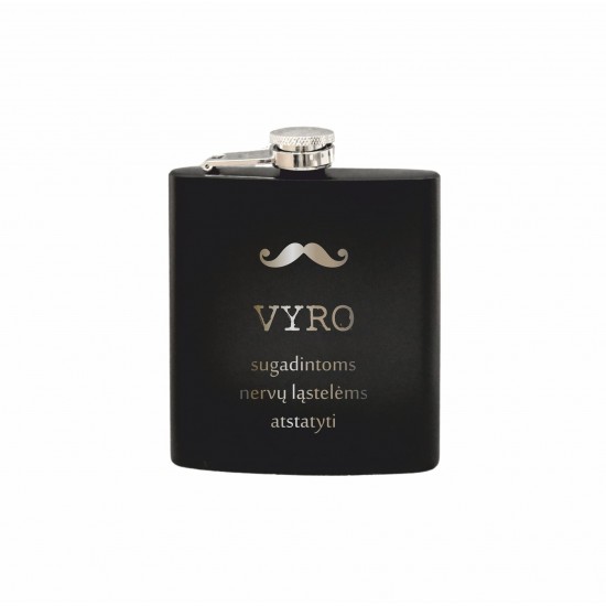 Metalinė Gertuvė, Fleškutė su užrašu, Vyro Sugadintos Ląstelėms Atstatyti, juoda 200 ml. 