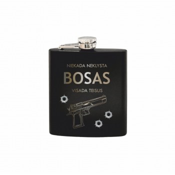 Gertuvė Fleškutė Bosui, Bosas niekada neklysta, visada teisus, 200 ml.  Gertuvė Fleškutė Bosui, Bosas niekada neklysta, visada teisus, 200 ml.