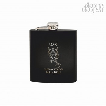 Metalinė Gertuvė, Fleškutė su užrašu, Lašai Bezdalo Smarvei Naikinti, juoda 200 ml. 