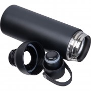 Gertuvė su užrašu, Super Mama, 480 ml, termo-vakuuminė, juoda