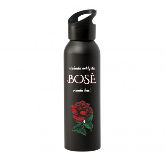 Aliuminė gertuvė su užrašu, Bosė niekada neklysta, 600 ml