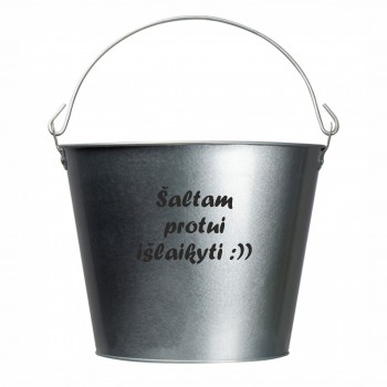 Kibiras Alui su užrašu, Šaltam Protui Išlaikyti, su atidarytuvu, 6L