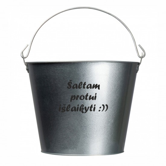 Kibiras Alui su užrašu, Šaltam Protui Išlaikyti, su atidarytuvu, 6L