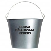 Kibiras alui su užrašu, Buosa  Džiaugsma  Kėbėrs, 6L, atidarytuvas