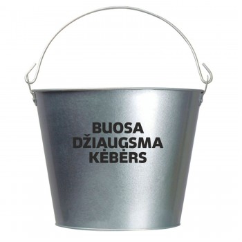 Kibiras alui su užrašu, Buosa  Džiaugsma  Kėbėrs, 6L, atidarytuvas